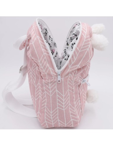 Süßer Kinderrucksack 'rosa Panda' | personalisierbar & ergonomisch - Handgemacht in Bayern