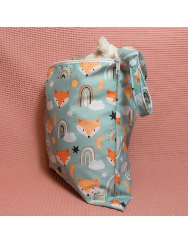 Wetbag 'Mr. Foxxi' – Die schlaue Nasstasche mit Fuchs-Motiv - Stoffstruktur und Material